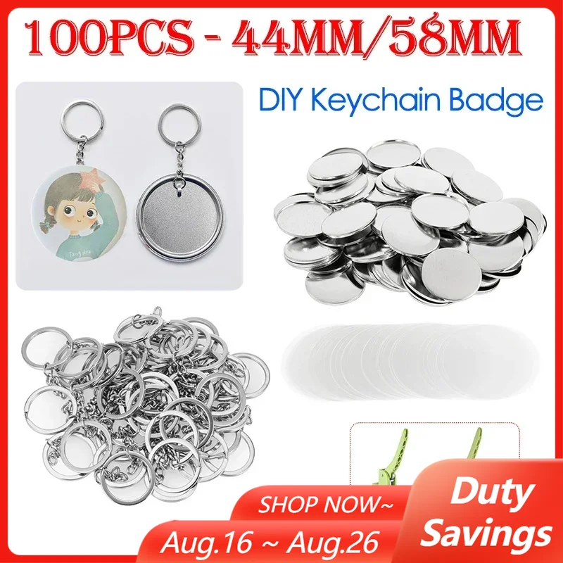100 sztuk 44mm 58mm breloki do – Button Badge Blank recenzja i cena